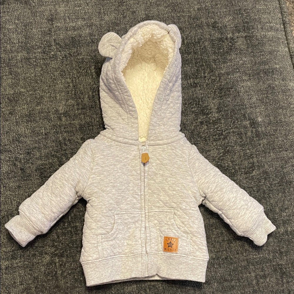 Adorable Gray Kids Hoodie with Bear Ears
